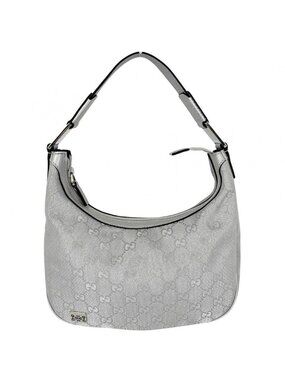 Gucci Handbag Small Web Pop Hobo GG Plus Leather Silver